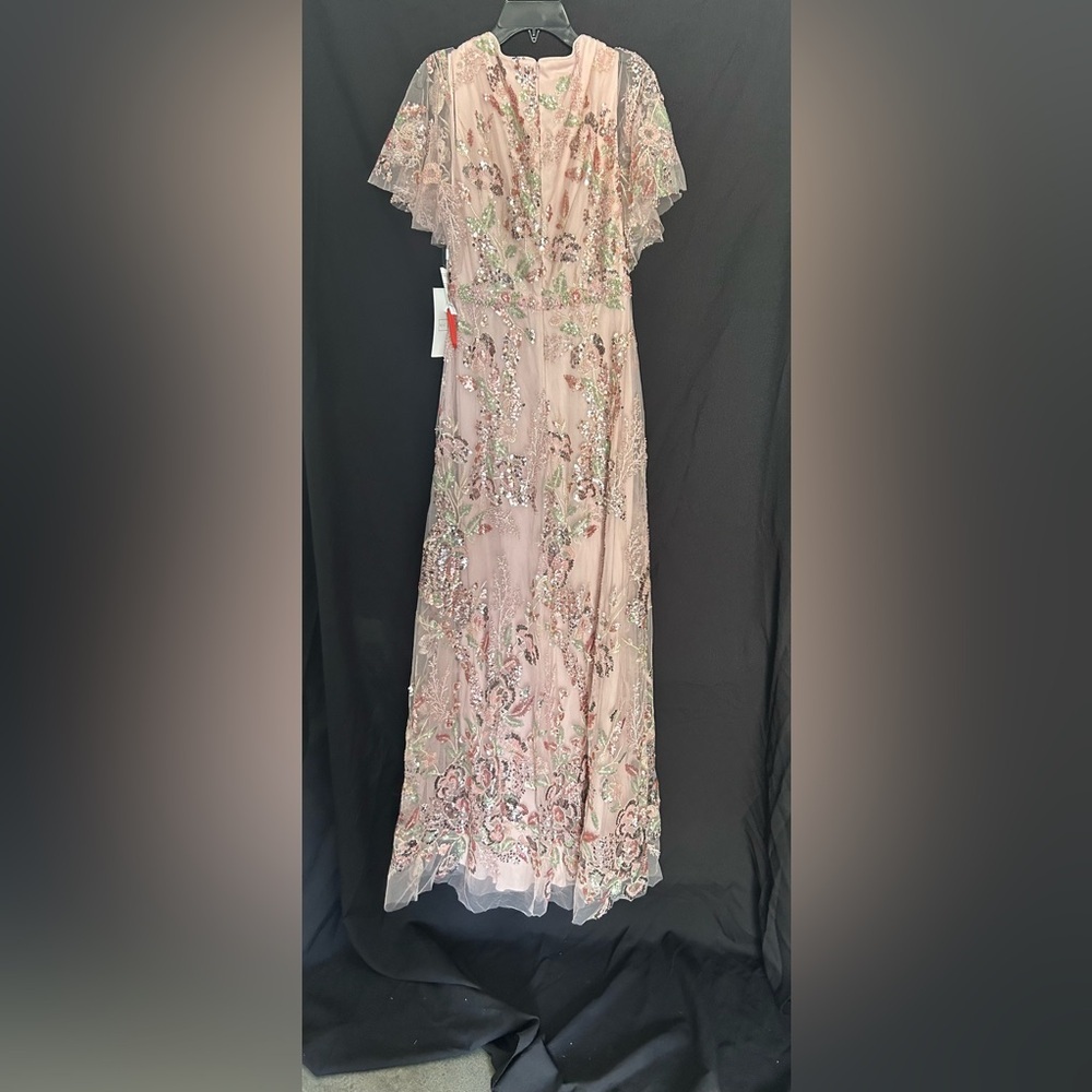 Mac Duggal Pink Floral Maxi Dress - Picture 5 of 11